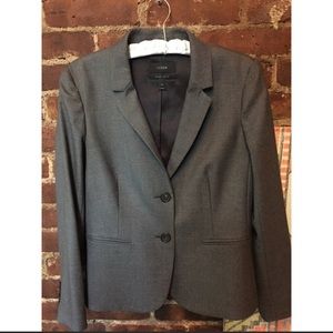 J Crew Super 120s grey wool suit jacket